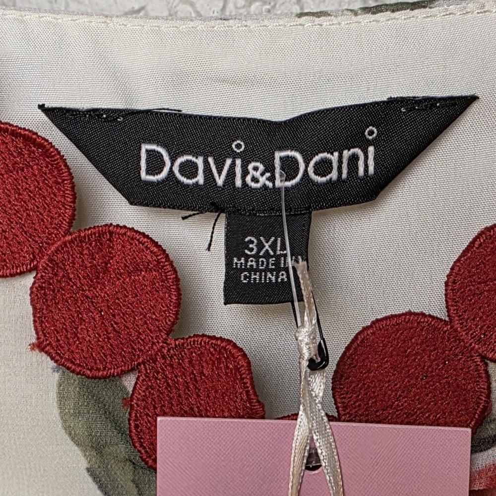 Davi & Dani Boutique Red Rose Layered Maxi Cami Floral Dress - Plus Size 3XL - Picture 14 of 17